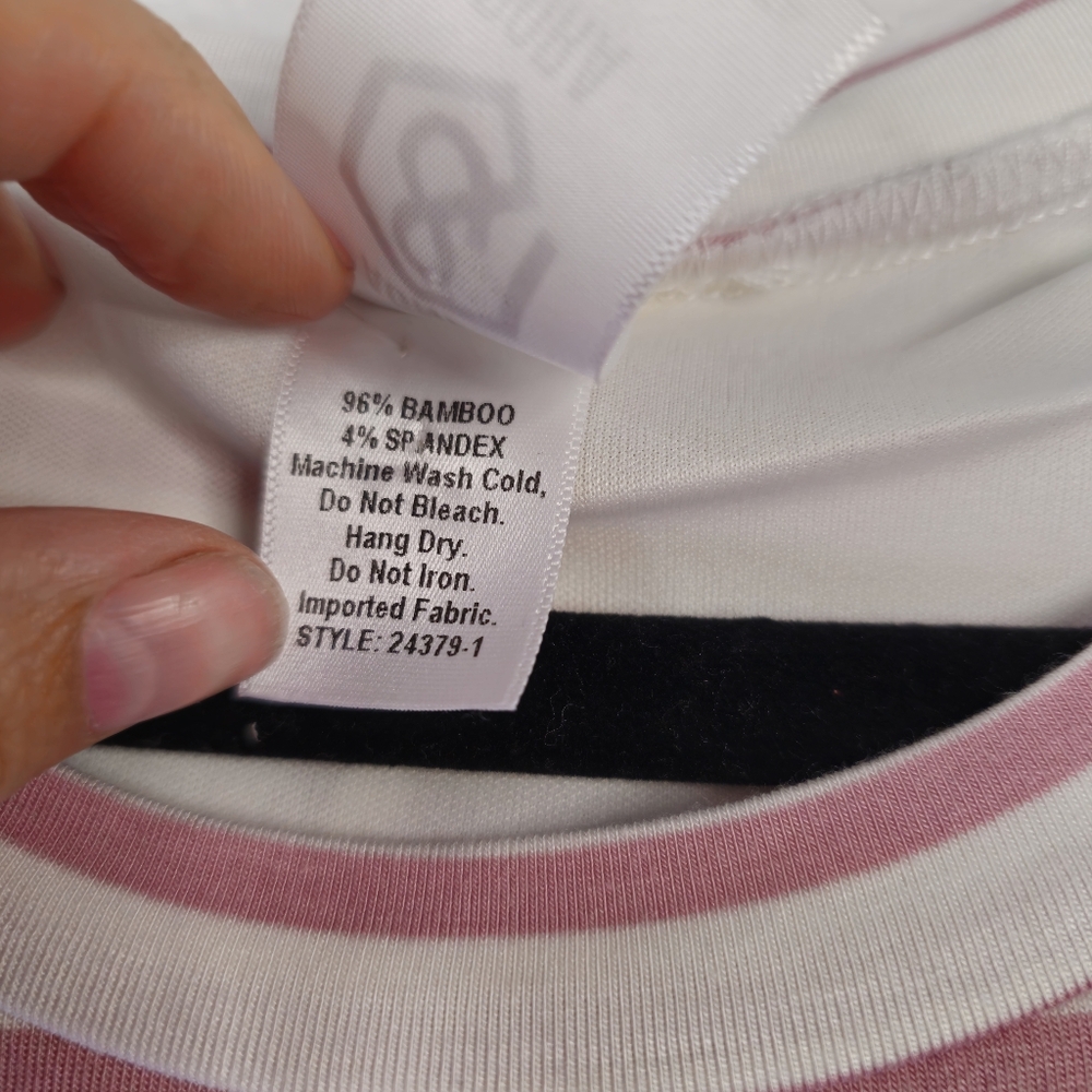Agnes & Dora Pink and White Striped Layered Top Size XXL NWT - Picture 7 of 8
